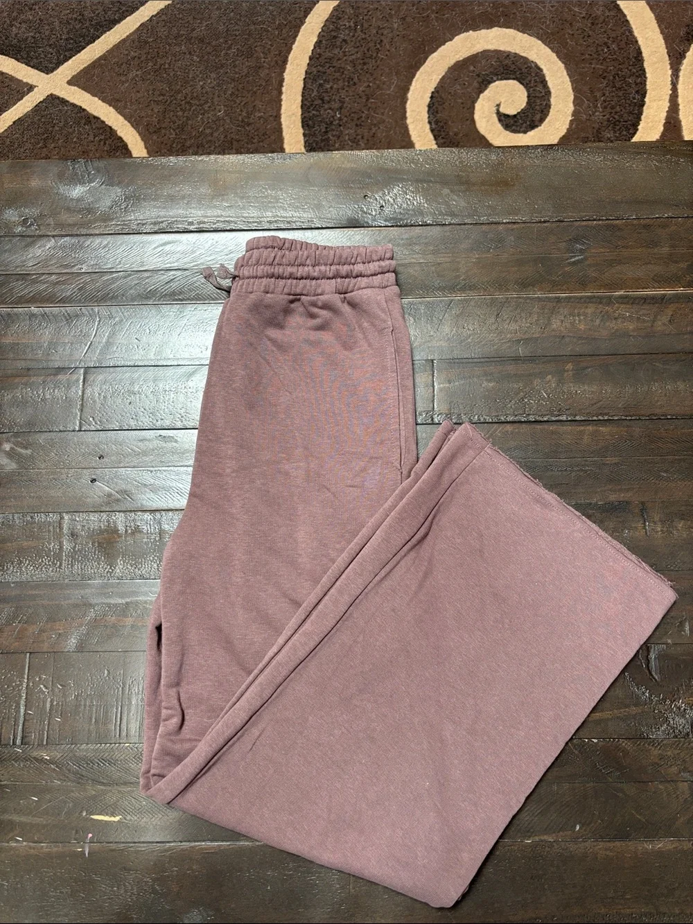 Hello Frankie Kids Wide-Leg Knit Pants in Mauve